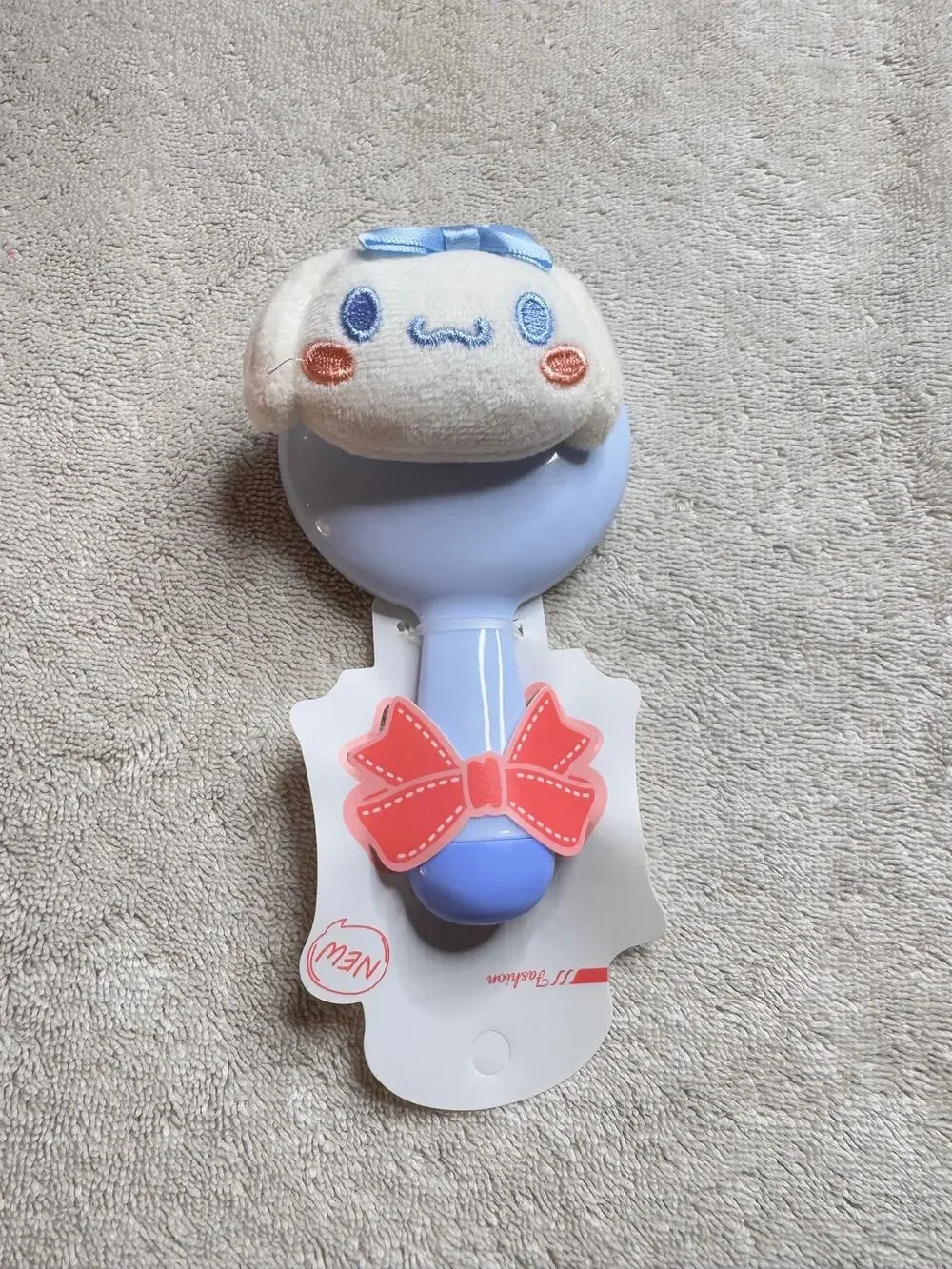 Cinnamonroll Sanrio hand held plushie mirror white kawaii